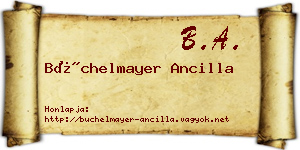 Büchelmayer Ancilla névjegykártya